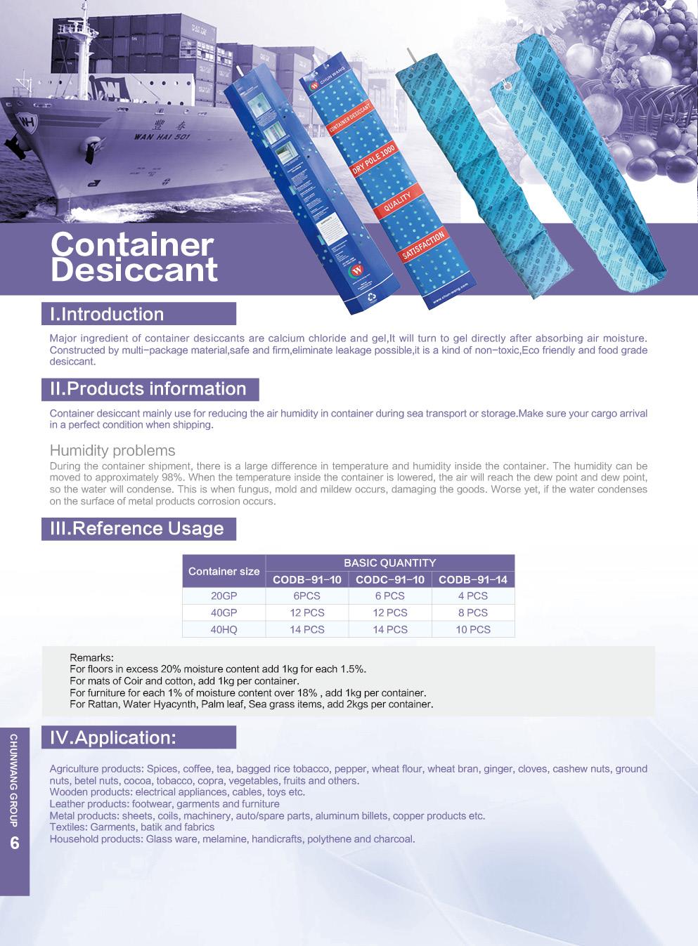 container desiccant