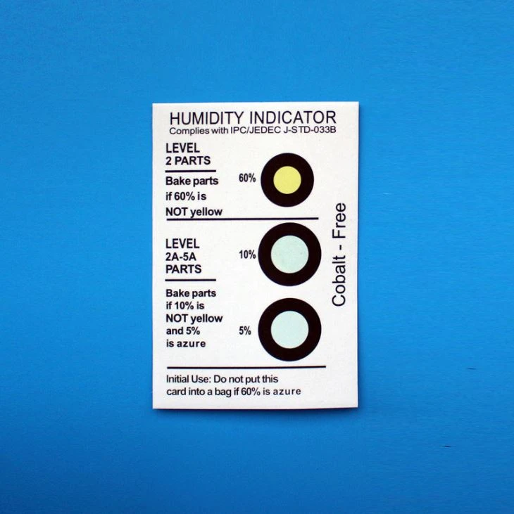 10%-60% Humidity Indicator Card Six Dots